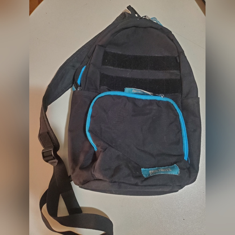 Fortnite Amplify Llama Black & Blue Sling School BackPack